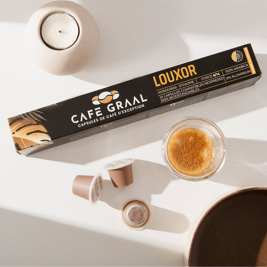 Capsules compostables x 10 - Nespresso® - Louxor " Espresso Bio"