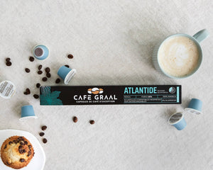 Capsules compostables x 10 - Nespresso® - Atlantide "Décaféine" - Cafegraal
